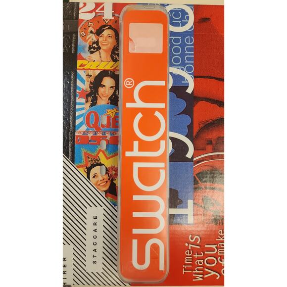 Swatch RED GRIN GB754 Standard Gents Designed by Martin Norrlind DayDate watch - Picture 8 of 8